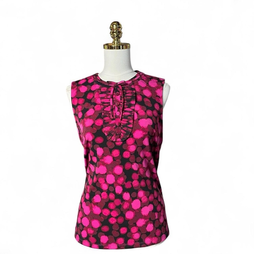 Pink Polka Dot Sleeveless Top